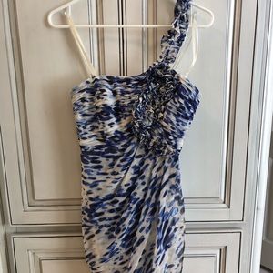 BCBG one shoulder cocktail dress